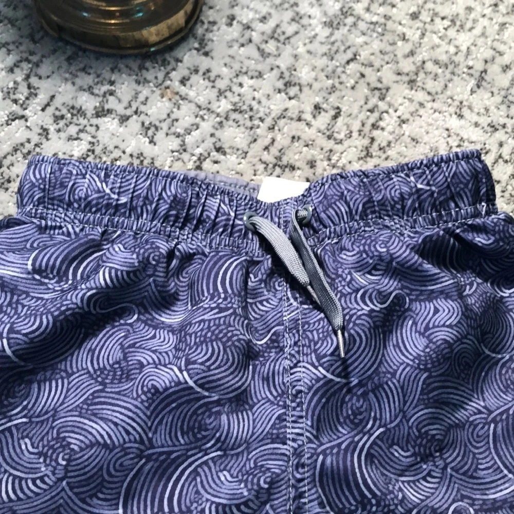 Cherokee Blue & Gray Swirl Print Swim Trunks Size XS
